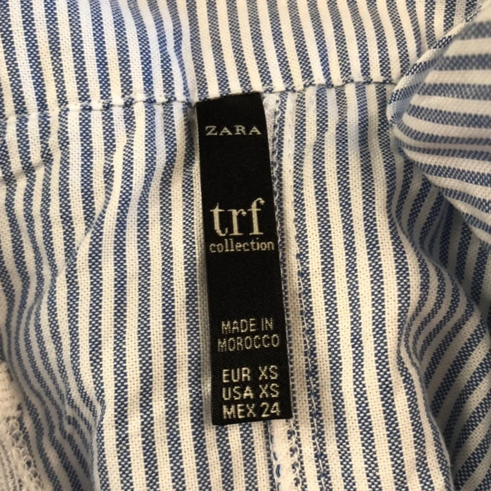 ZARA TRF Collection | Blue & White Striped Tassel Dress - Picture 3 of 3